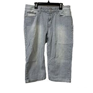 Levi’s Blue & White Striped Capri Pants